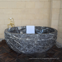Nouvelle conception de haute qualité salle de bain autoportante baignoire en marbre